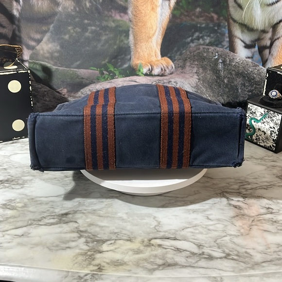 HERMES Fourre Tout PM Navy Canvas GUC - Picture 9 of 14